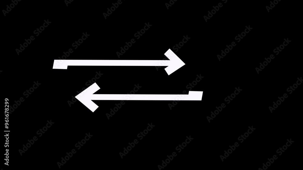 Poster long arrows icon set. web arrow update refresh line icon on black background