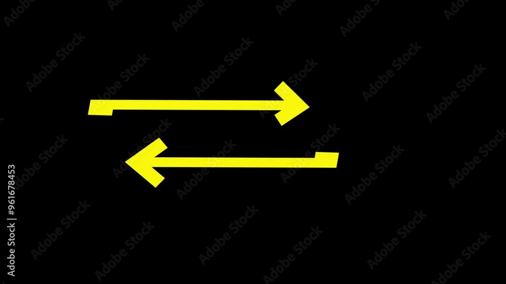 Aufkleber web arrow update refresh line icon on black background . vector set of trendy long arrows left and r