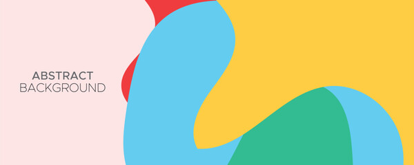 Abstract Colorful Liquid Horizontal Banner Background. Fluid Modern Minimal Layout Creative Cover Design for Corporate, Header, Branding, Poster, Slide, and Brochure Vector Illustration Template