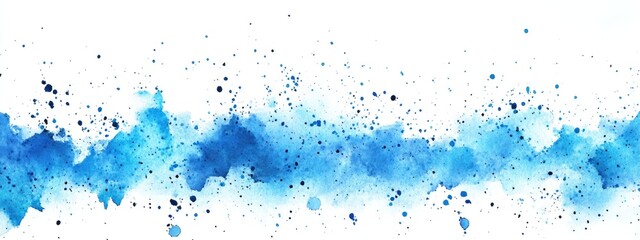 Obraz premium Elegant Watercolor Background with Blue Splashes for Creative Designs