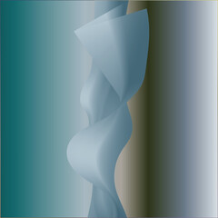 rendering of abstract light blue waves Minimalistic background design