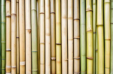 bamboo fence or wall texture background for interior or exterior design.