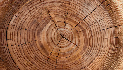 Naklejka premium Texture of tree stump for background. Rough organic texture of tree rings with close up