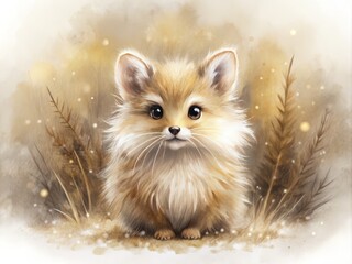 Obraz premium pomeranian dog in winter