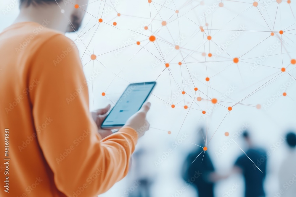 Poster exploring digital connectivity: empowering lives with modern technology and interactive social netwo