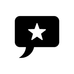star speech bubble icon. vector isolated on white background. simple and modern design