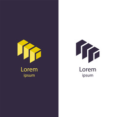 A modern geometric logo design, perfect for businesses, consulting firms, and tech companies. Ideal for branding, identity, and corporate use with a sleek and minimalistic style.