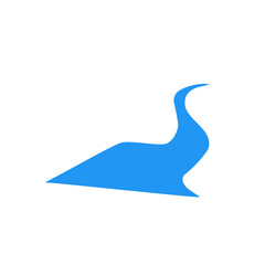 meandering blue river vector element
