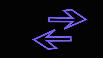 Transfer arrows design concept. Two arrows with different directions left and right.