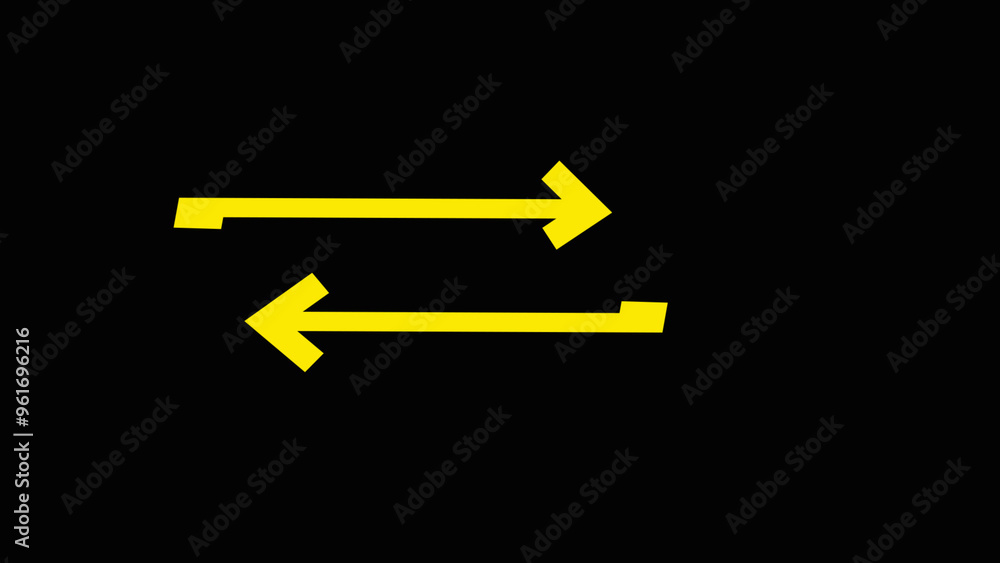 Aufkleber web arrow update refresh line icon on black background . vector set of trendy long arrows left and r