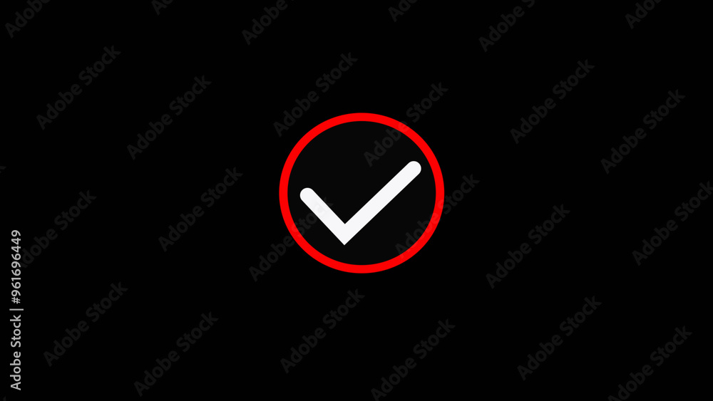 Aufkleber check mark icon in a circle. check list button icon .tick mark. vector illustration of tick icon in 