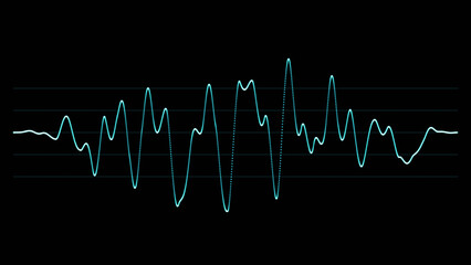 Blue sound waves - audio waves