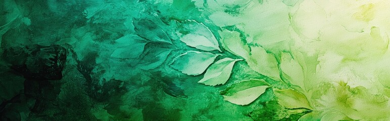 Serene Greenery: A Captivating Watercolor Masterpiece Embodying Nature's Elegant Palette