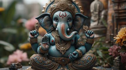Fototapeta premium Ganesha in playful, childlike forms, appealing to younger audiences.