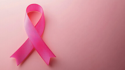A pink ribbon representing the fight against breast cancer.