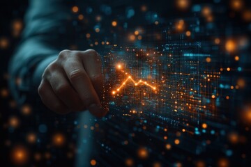 Hand Interacting with Digital Data