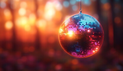 Fototapeta premium Disco Ball in the Forest