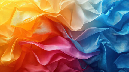 Obraz premium Depictions of colorful plastic bags arranged in unique patterns or shapes, creating visually striking abstract art.