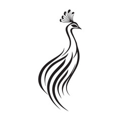 Obraz premium Peacock in cartoon, doodle style . Image for t-shirt, web, mobile apps and ui. Isolated 2d vector illustration in logo, icon, sketch style, Eps 10, black and white. AI Generative