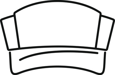 This simple line icon of a nurse's hat represents healthcare professionals and the medical field