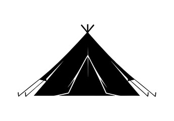 Tent 1.0.epsFlat design of a tent vector in black and white perfect for apps, website, logo or sign 