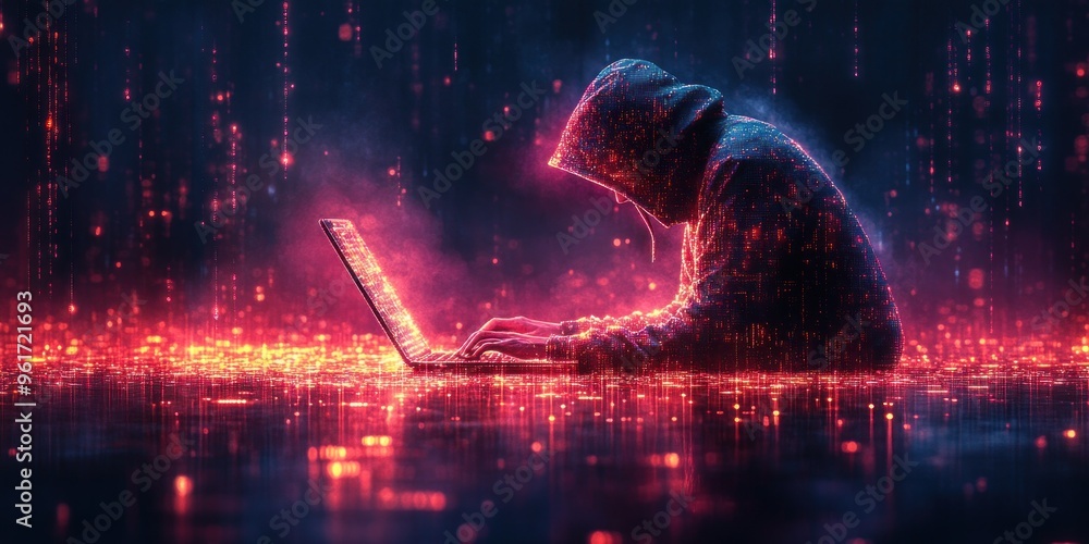 Poster hacker in a digital world