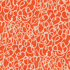 Abstract seamless pattern with  drawing in doodle style. Digital illustration.