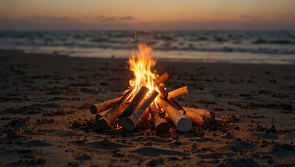 fire in the beach