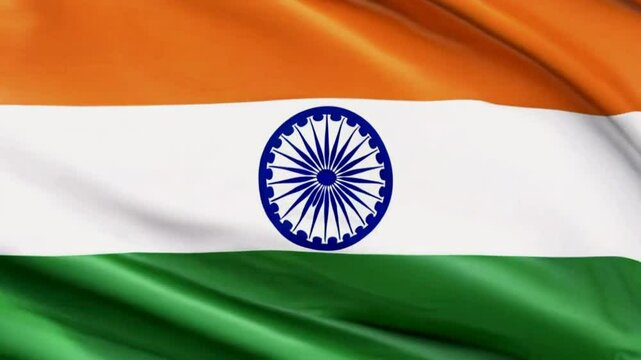 indian flag in the wind