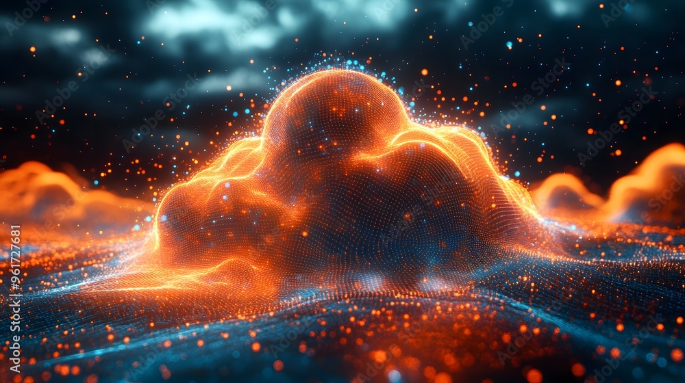 Aufkleber abstract cloud computing technology background