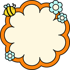 Cute Bee Name Label Template