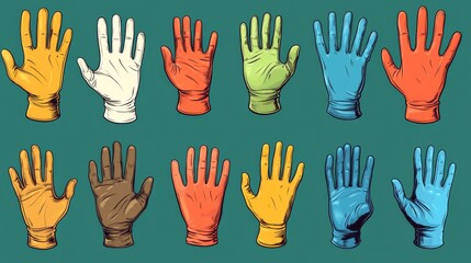 Fototapeta premium Colorful hand illustrations
