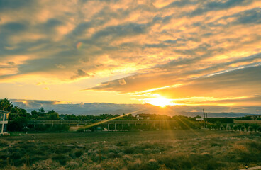 Fototapeta premium sunset on the mediterranean sea island cyprus