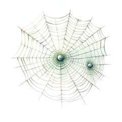 Obraz premium Intricate spider web showcasing delicate patterns and shimmering droplets, symbolizing nature's beauty and craftsmanship.