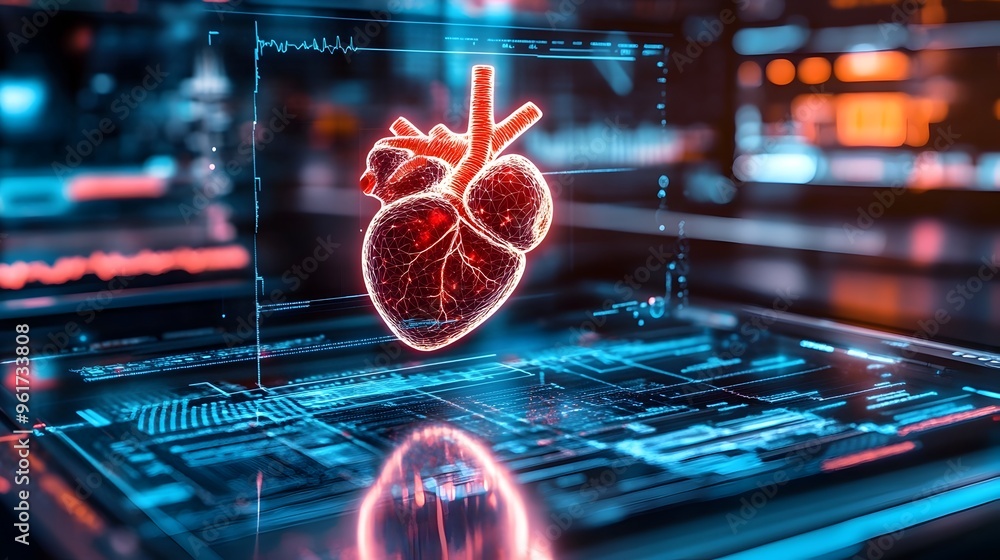 Poster holographic display showcasing a comprehensive overview of preventative measures and lifestyle chang