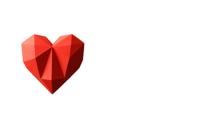 red heart on a transparent background