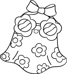 Flower Halloween Ghost Girly Coquette Cartoon 