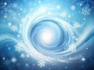 Swirling vortex of snowflakes dance across the screen, intricate patterns unfolding as a blanket of white silence