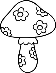 girly Halloween musroom Coquette Cartoon 