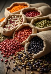 Fototapeta premium beans in a bag