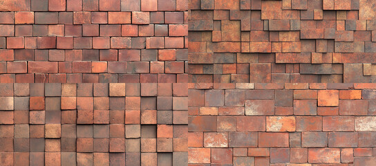 A red brick wall with a seamless texture