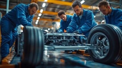 Obraz premium Automobile Manufacturing Line