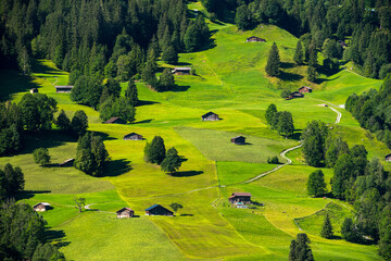 View of Lauterbrunnen and its valley, Switzerland