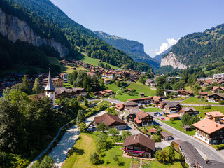 View of Lauterbrunnen and its valley, Switzerland