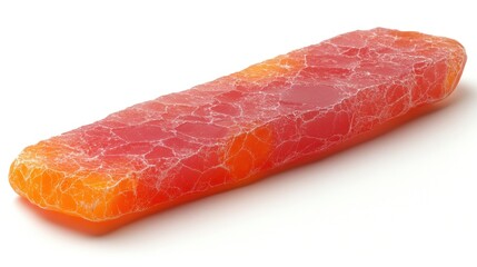 A vibrant candy bar glimmers with colorful layers and a glossy finish, inviting sweetness