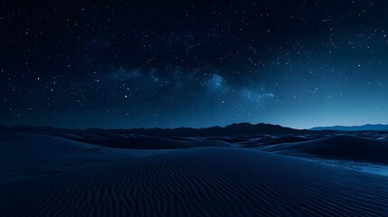 The sky was full of stars at night and there was a bright blue light at the end.