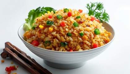 Fried rice is a typical Indonesian food, prepared with traditional spices