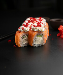 Philadelphia roll with red masago