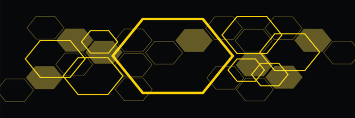 Fototapeta premium the shape of hexagon concept design abstract technology background. vector