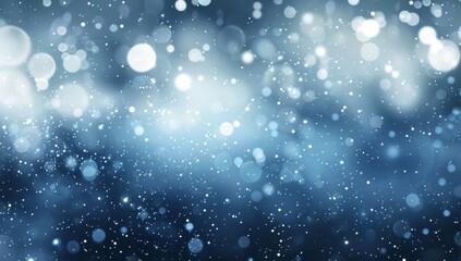 A mesmerizing bokeh effect showcases a blurred background filled with glowing, circular light spots. The blue hues and ethereal atmosphere create an enchanting visual experience